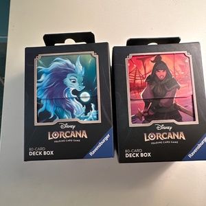 Disney Lorcana set of deck boxes NWT!! Quantity of two!!